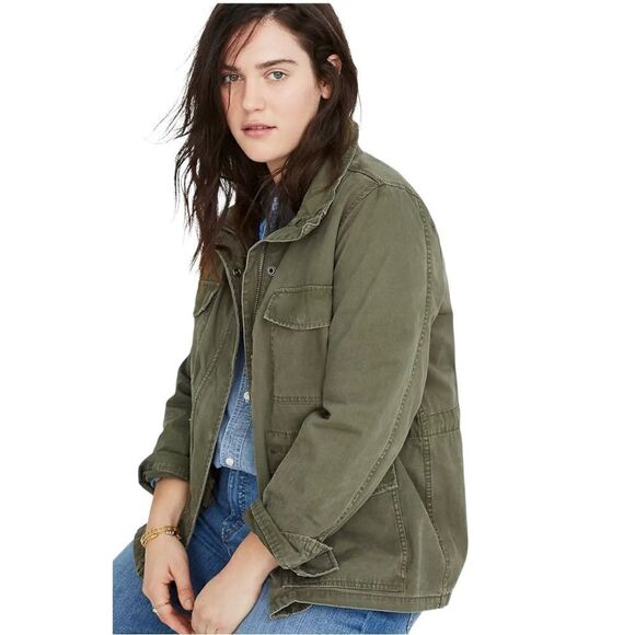 Madewell Surplus Olive Green Fall English Countryside 100% Cotton Jacket sz XXS - Picture 2 of 14